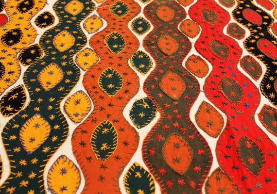 antique patchwork bedspread